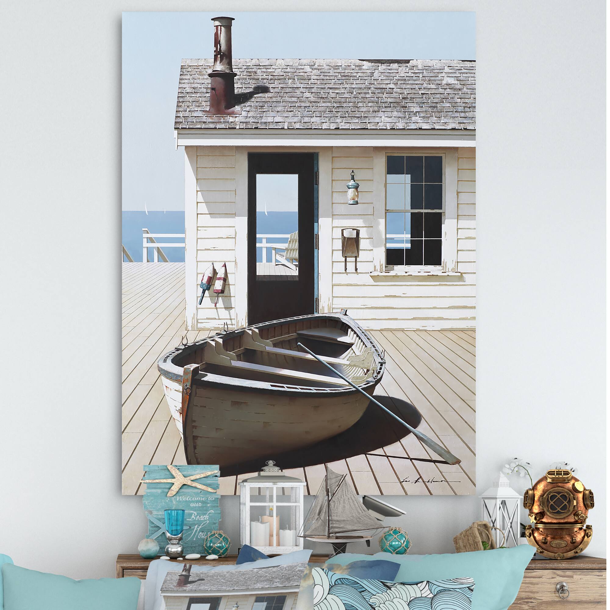 Designart - Boat on the Dock